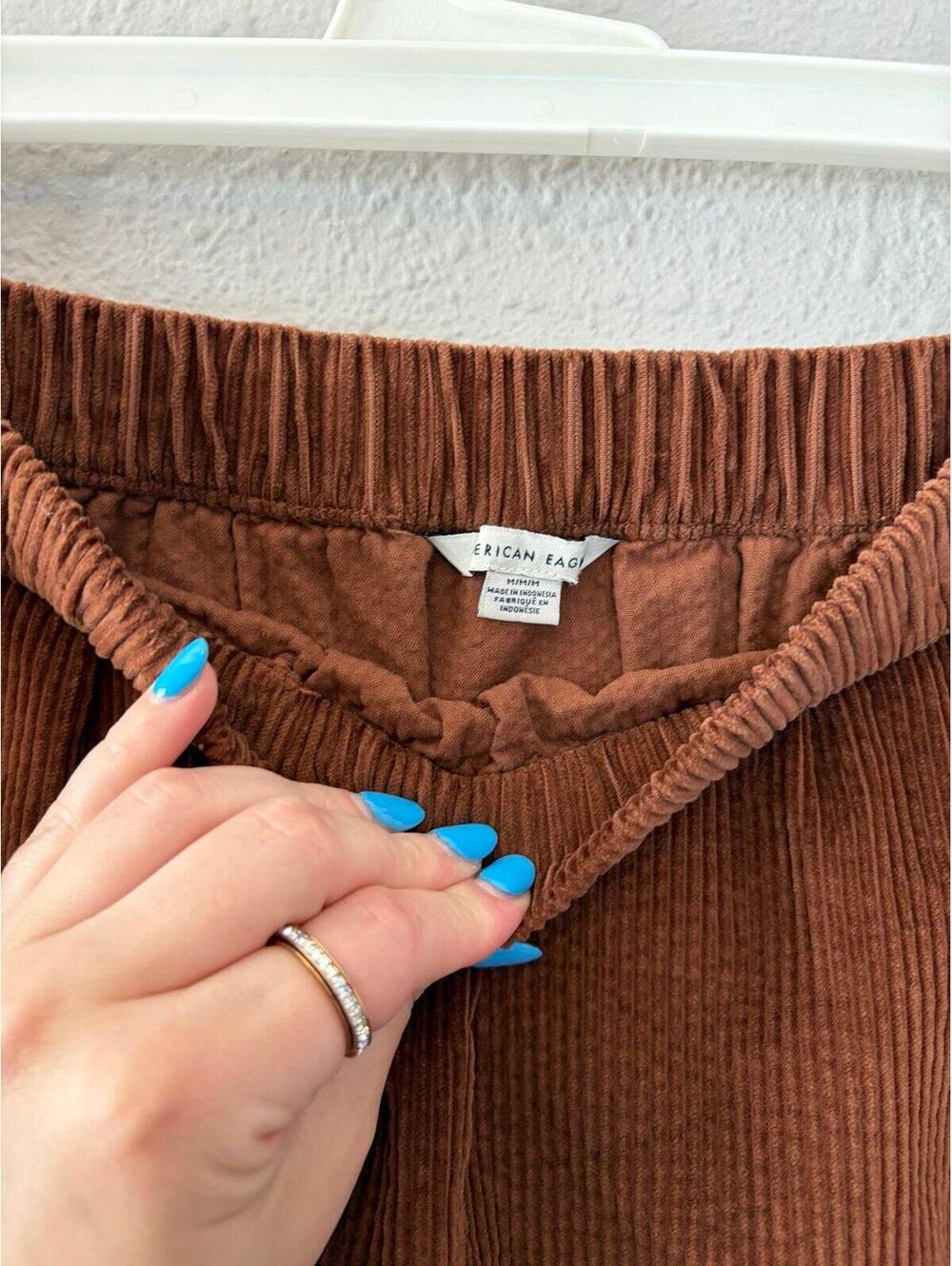 American Eagle brown corduroy skirt size M - Picture 2 of 3